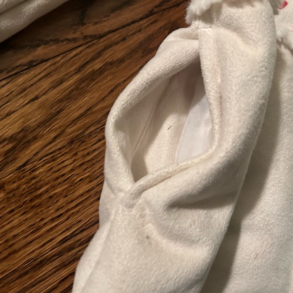 Gymboree girl mountain cabin Ivory Faux Suede Shearling Coat jacket - Picture 5 of 6